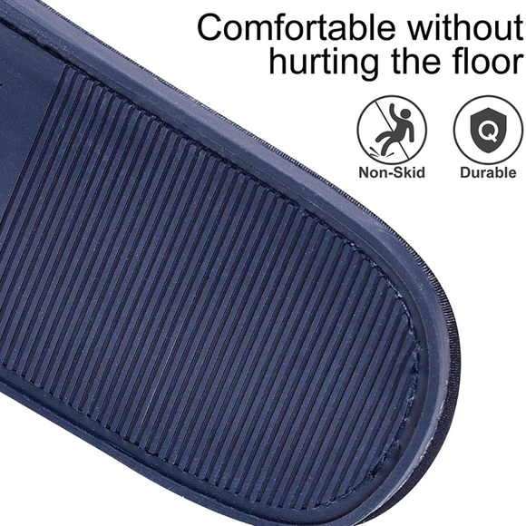 Open Toe Bow Slip On Slides Slippers Sandals Anti-Skid Rubber Sole Black 7-7.5 - Picture 5 of 5